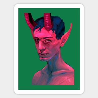 devil boy portrait Sticker